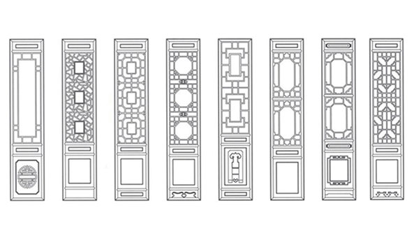 高明喜迎门中式花格CAD设计图样式大全