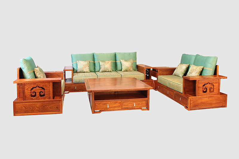 高明中式实木沙发简直太美了